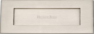 V850 203-SN Heritage Brass Letterplate 8" x 3" Satin Nickel Finish