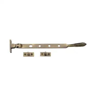 Click Here To Enlarge This Photo Of V892 10-AT Heritage Brass Casement Window Stay Reeded Design 10" Antique Brass finish