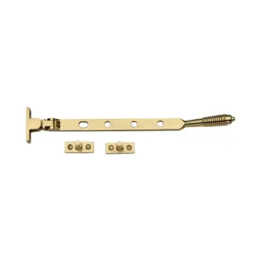 Click Here To Enlarge This Photo Of V892 10-PB Heritage Brass Casement Window Stay Reeded Design 10" Polished Brass finish