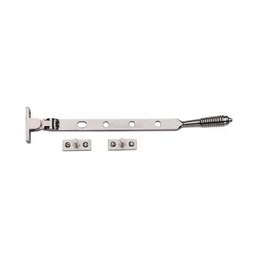 Click Here To Enlarge This Photo Of V892 10-PNF Heritage Brass Casement Window Stay Reeded Design 10" Polished Nickel Finish