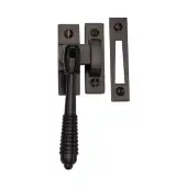 V894 MP&sol;HP-MB Heritage Brass Mortice & Hook Plate Casement Fastener Reeded Design Matt Bronze finish