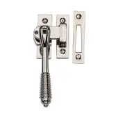 V894L MP&sol;HP-PNF Heritage Brass Lockable Mortice & Hook Plate Casement Fastener Reeded Design Polished Nickel finish