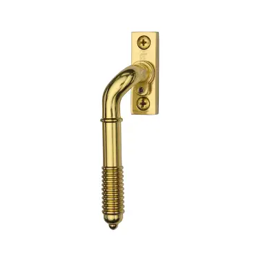 Click Here To Enlarge This Photo Of V895L LH-PB Heritage Brass Lockable Espagnolette Left Handed Reeded Design Polished Brass finish