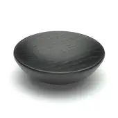 W4328-65-ASH M&period;Marcus Wooden Cabinet Knob Bowl Design 65mm Black Ash Finish