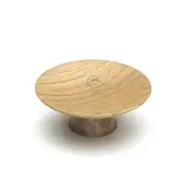 W4343-50-OAK M&period;Marcus Wooden Cabinet Knob Olympia Design 50mm Oak Finish
