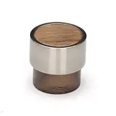 W4370-26-WAL M&period;Marcus Wooden Cabinet Knob Radio Design 26mm Walnut Finish
