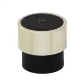 W4370-49-ASH M&period;Marcus Wooden Cabinet Knob Radio Design 49mm Black Ash Finish
