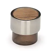 W4370-49-WAL M&period;Marcus Wooden Cabinet Knob Radio Design 49mm Walnut Finish