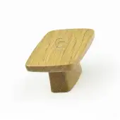 W4431-16-OAK M&period;Marcus Wooden Cabinet Knob Quattro Design 16mm Oak Finish