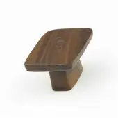 W4431-16-WAL M&period;Marcus Wooden Cabinet Knob Quattro Design 16mm Walnut Finish