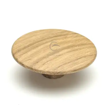 Click Here To Enlarge This Photo Of W4466-64-OAK M&period;Marcus Wooden Cabinet Knob Split Design 64mm Oak Finish