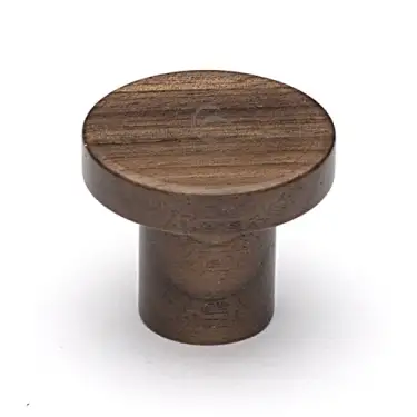 Click Here To Enlarge This Photo Of W4470-33-WAL M&period;Marcus Wooden Cabinet Knob Circum Design 33mm Walnut Finish