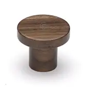 W4470-33-WAL M&period;Marcus Wooden Cabinet Knob Circum Design 33mm Walnut Finish