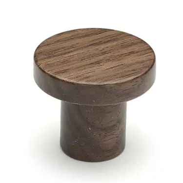 Click Here To Enlarge This Photo Of W4470-48-WAL M&period;Marcus Wooden Cabinet Knob Circum Design 48mm Walnut Finish