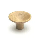 W4491-38-OAK M&period;Marcus Wooden Cabinet Knob Trumpet Design 38mm Oak Finish