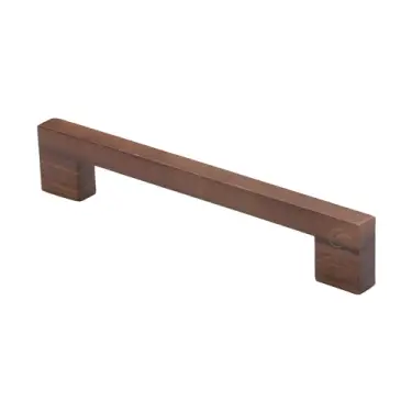 Click Here To Enlarge This Photo Of W7490-160-WAL M&period;Marcus Wooden Cabinet Pull Handle Urban Design 160mm Walnut Finish