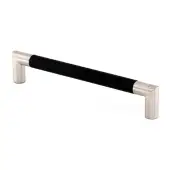 W7623-192-ASH M&period;Marcus Wooden Cabinet Pull Handle Angle Design 192mm Black Ash Finish