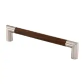 W7623-192-WAL M&period;Marcus Wooden Cabinet Pull Handle Angle Design 192mm Walnut Finish