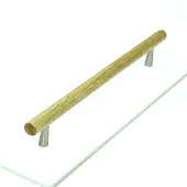 W7763-224-OAK M&period;Marcus Wooden Cabinet Pull Handle Tilaa Design 224mm Oak Finish