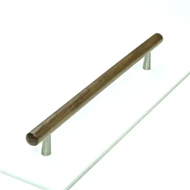 Click Here To Enlarge This Photo Of W7763-224-WAL M&period;Marcus Wooden Cabinet Pull Handle Tilaa Design 224mm Walnut Finish