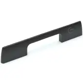 W7791-224-ASH M&period;Marcus Wooden Cabinet Pull Handle Slim Metro Design 224mm Black Ash Finish