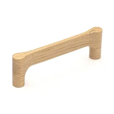Click Here To Enlarge This Photo Of W7827-128-OAK M&period;Marcus Wooden Cabinet Pull Handle Gio Design 128mm Oak Finish