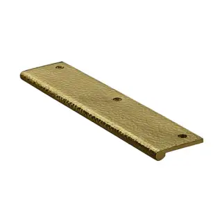HAMEP200 38-PB Heritage Brass Hammered EP Edge Pull Cabinet Handle 200mm Polished Brass finish
