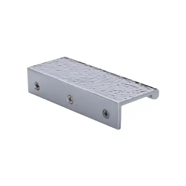 Click Here To Enlarge This Photo Of HAMEPR100 40-PC Heritage Brass Hammered EPR Edge Pull Cabinet Handle 100mm Polished Chrome finish