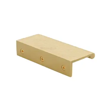 Click Here To Enlarge This Photo Of HAMEPR100 40-SB Heritage Brass Hammered EPR Edge Pull Cabinet Handle 100mm Satin Brass finish