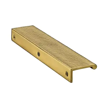 Click Here To Enlarge This Photo Of HAMEPR200 40-PB Heritage Brass Hammered EPR Edge Pull Cabinet Handle 200mm Polished Brass finish