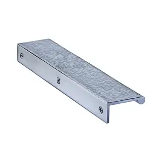 HAMEPR200 40-PC Heritage Brass Hammered EPR Edge Pull Cabinet Handle 200mm Polished Chrome finish
