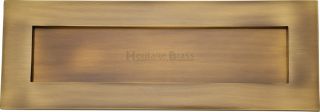 V850 356-AT Heritage Brass Letterplate 14" x 4 &half;" Antique Brass Finish