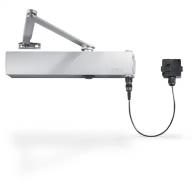 Click Here To Enlarge This Photo Of GEZE TS4000E Silver Power Size 1-6 Electro-Magnetic Overhead Door Closer &lpar;Hold Open or Free Swing&rpar;