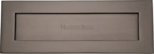 Click Here To Enlarge This Photo Of V850 356-MB Heritage Brass Letterplate 14" x 4 &half;" Matt Bronze Finish