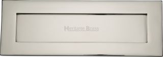 V850 356-PNF Heritage Brass Letterplate 14" x 4 &half;" Polished Nickel Finish