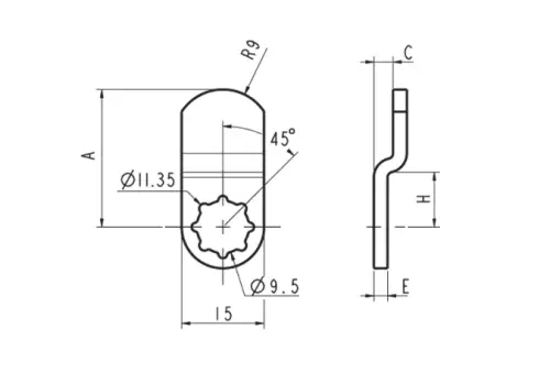 Click Here To Enlarge This Photo Of L26836 - RONIS 131629-3 Cranked Cam - 50mm With 2mm Crank