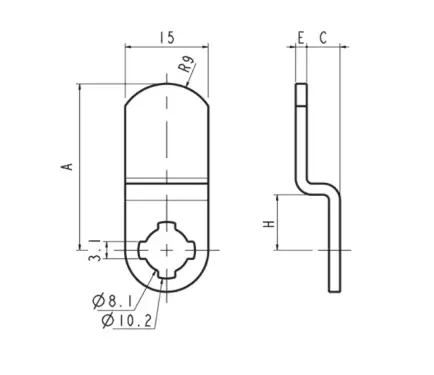 Click Here To Enlarge This Photo Of L26827 - RONIS 4929-3 Cranked Cam - 20mm With 3&period;5mm Crank