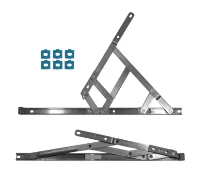 Click Here To Enlarge This Photo Of CH30118 - CHAMELEON Side Hung Restricted Friction Hinge With Packers 400mm Length x 13-17mm Stack Height LH