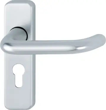 Click Here To Enlarge This Photo Of 138S&sol;267U &lpar;AR200S&sol;13&rpar; Hoppe Sprung Euro Profile Lock Levers 47&period;6mm Centres - Satin Anodised Aluminium &lpar;2655916&rpar;