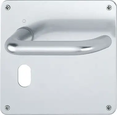 Click Here To Enlarge This Photo Of 138S&sol;304L &lpar;AR200S&sol;19-SP&rpar; Hoppe Sprung Oval Profile Lock Levers 48&period;5mm Centres - Satin Anodised Aluminium &lpar;2656290&rpar;