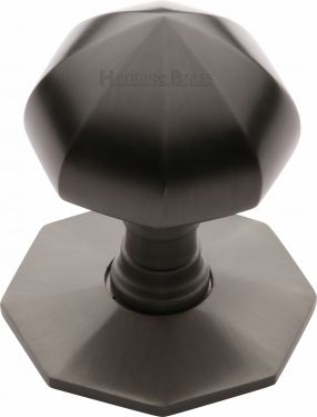 Click Here To Enlarge This Photo Of V880-MB Heritage Brass Octagon Centre Door Knob 2 &half;" Matt Bronze Finish