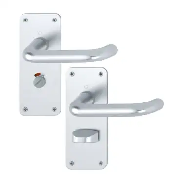 Click Here To Enlarge This Photo Of 138S&sol;306 &lpar;AR200S&sol;25-SP-LH&rpar; Hoppe Sprung Bathroom Levers &ndash; Left Hand 57mm Centres - Satin Anodised Aluminium &lpar;2698810&rpar;