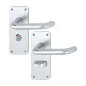 138S&sol;306 &lpar;AR200S&sol;25-SP-RH&rpar; Hoppe Sprung Bathroom Levers &ndash; Right Hand 57mm Centres - Satin Anodised Aluminium &lpar;2698836&rpar;