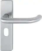 E138F&sol;202K-A4 &lpar;AR361&sol;14&rpar; Hoppe Oval Profile Levers 48&period;5mm Centres on Plate - Satin Stainless Steel &lpar;87100972&rpar;