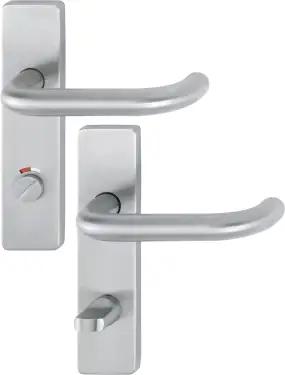 Click Here To Enlarge This Photo Of E138F&sol;202K-A4 &lpar;AR361&sol;15-78&rpar; Hoppe Bathroom Levers 78mm Centres - Satin Stainless Steel &lpar;87100976&rpar;