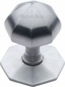 V880-SC Heritage Brass Octagon Centre Door Knob 2 &half;" Satin Chrome Finish