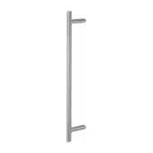 AR3625&sol;600BF-CR-WD Hoppe 25mm x 600mm Cranked T Bar Pull Handle &lpar;Bolt Through Fixings For Timber Doors&rpar; - Satin Stainless Steel &lpar;87141923&rpar;