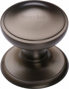 Click Here To Enlarge This Photo Of V900-MB Heritage Brass Round Centre Door Knob 3" Matt Bronze Finish