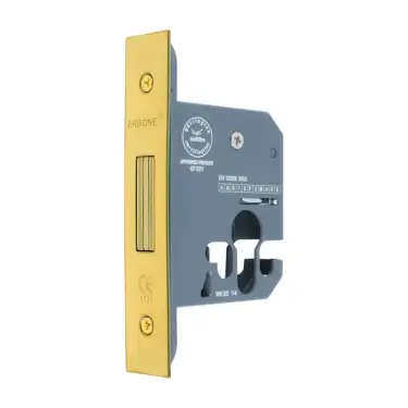 Click Here To Enlarge This Photo Of AR7006-S-63-PB Hoppe Euro Profile Deadlock Case 63mm - Polished Brass &lpar;50017883&rpar;