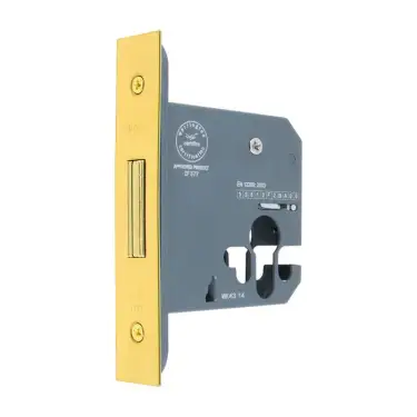 Click Here To Enlarge This Photo Of AR7006-S-76-PB Hoppe Euro Profile Deadlock Case 76mm - Polished Brass &lpar;50017901&rpar;